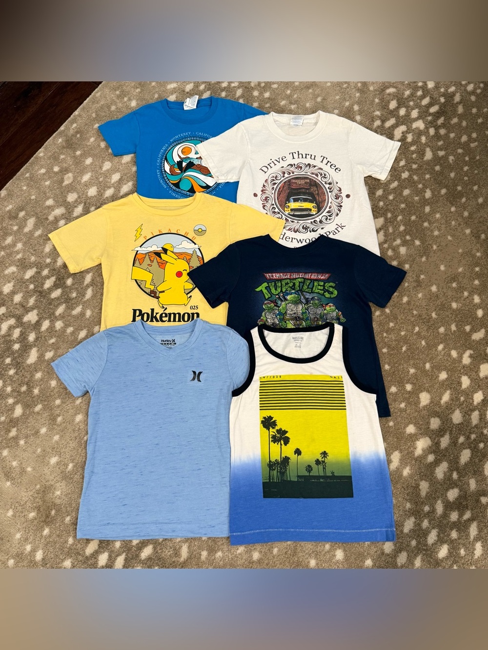 Bundle (6) Boys' Variety Short Sleeve Graphic Tees/Tank. Size XS 4/5